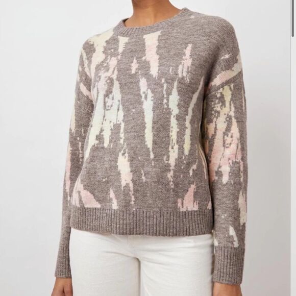 Rails Virgo Grey Tye Dye Wool Blend Sweater Size XL NWT - Picture 2 of 10